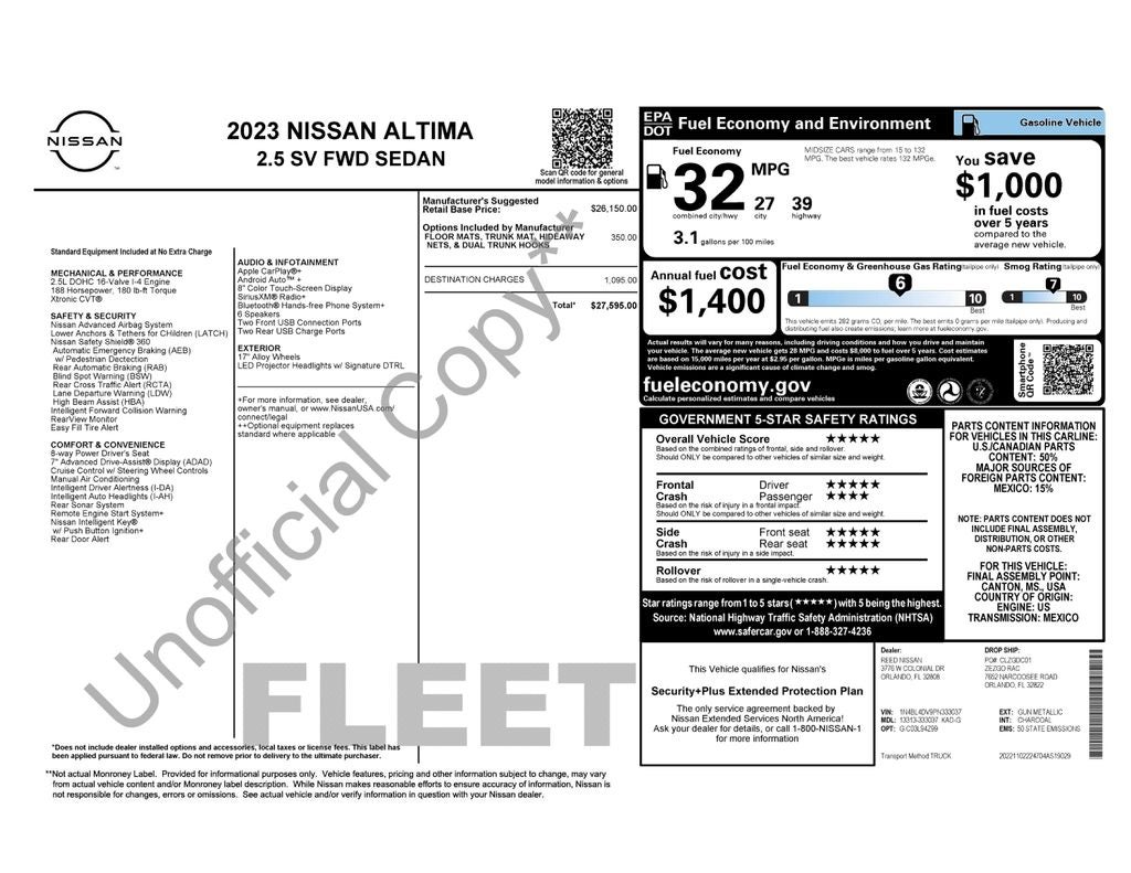 2023 Nissan Altima 2.5 SV