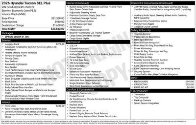 2026 Hyundai TUCSON SEL