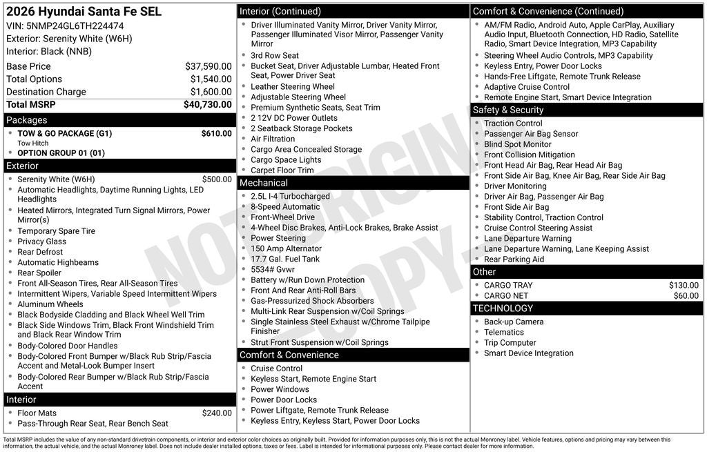 2026 Hyundai SANTA FE SEL