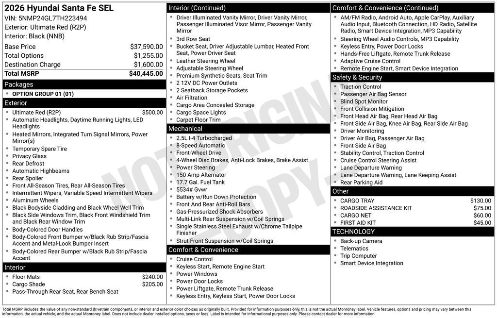 2026 Hyundai SANTA FE SEL