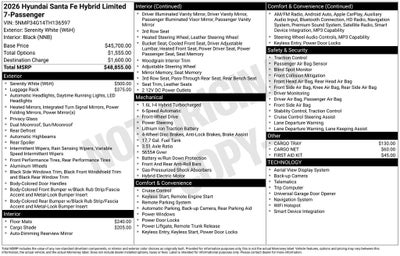 2026 Hyundai SANTA FE HYBRID Limited