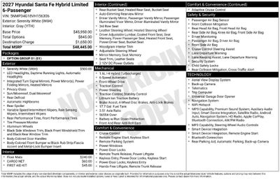 2027 Hyundai SANTA FE HYBRID Limited