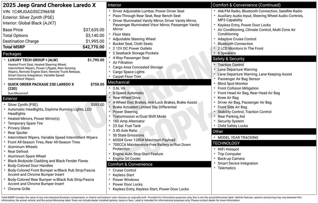 2025 Jeep Grand Cherokee Laredo X 4x2