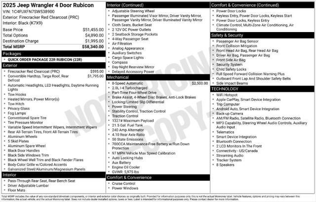 2025 Jeep Wrangler 4-Door Rubicon 4x4