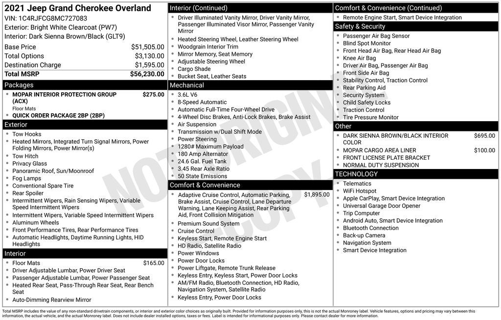 2021 Jeep Grand Cherokee Overland