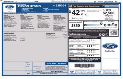 2018 Ford Fusion Hybrid SE