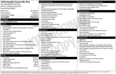 2026 Hyundai TUCSON SEL Plus FWD