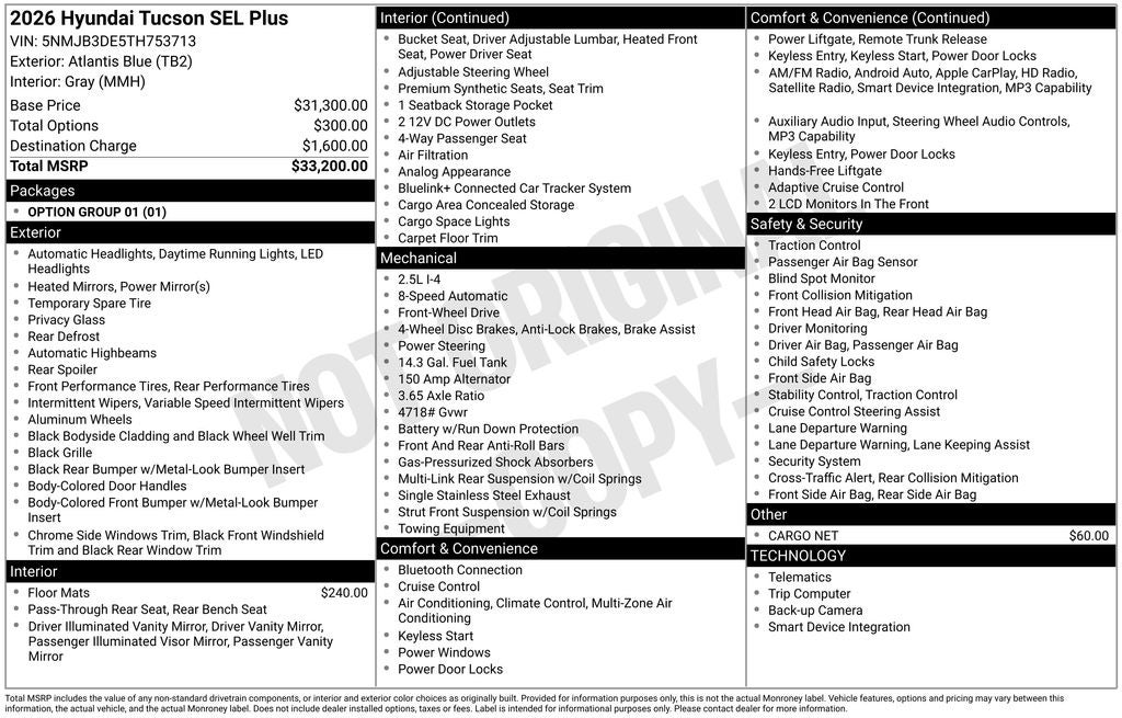 2026 Hyundai TUCSON SEL Plus FWD