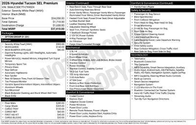 2026 Hyundai TUCSON SEL Premium FWD