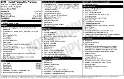 2026 Hyundai TUCSON SEL Premium FWD