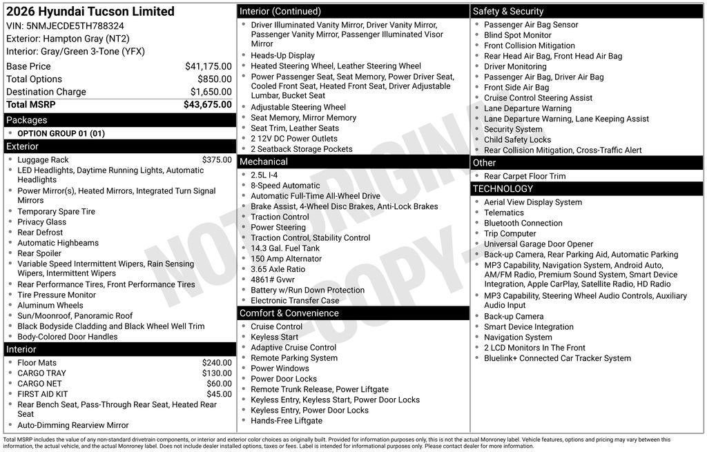 2026 Hyundai TUCSON Limited AWD