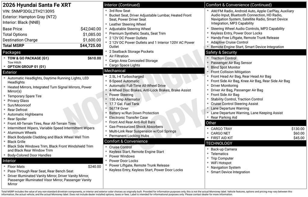 2026 Hyundai SANTA FE XRT AWD