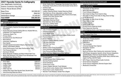 2027 Hyundai SANTA FE Calligraphy FWD