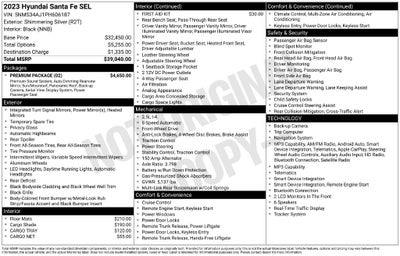 2023 Hyundai SANTA FE SEL Premium