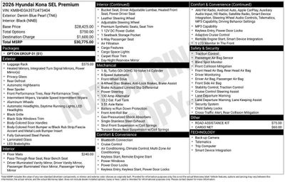 2026 Hyundai KONA SEL Premium FWD