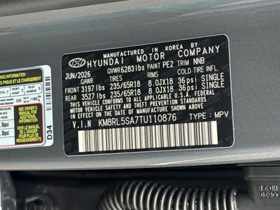 2026 Hyundai PALISADE HYBRID Blue SEL 7P