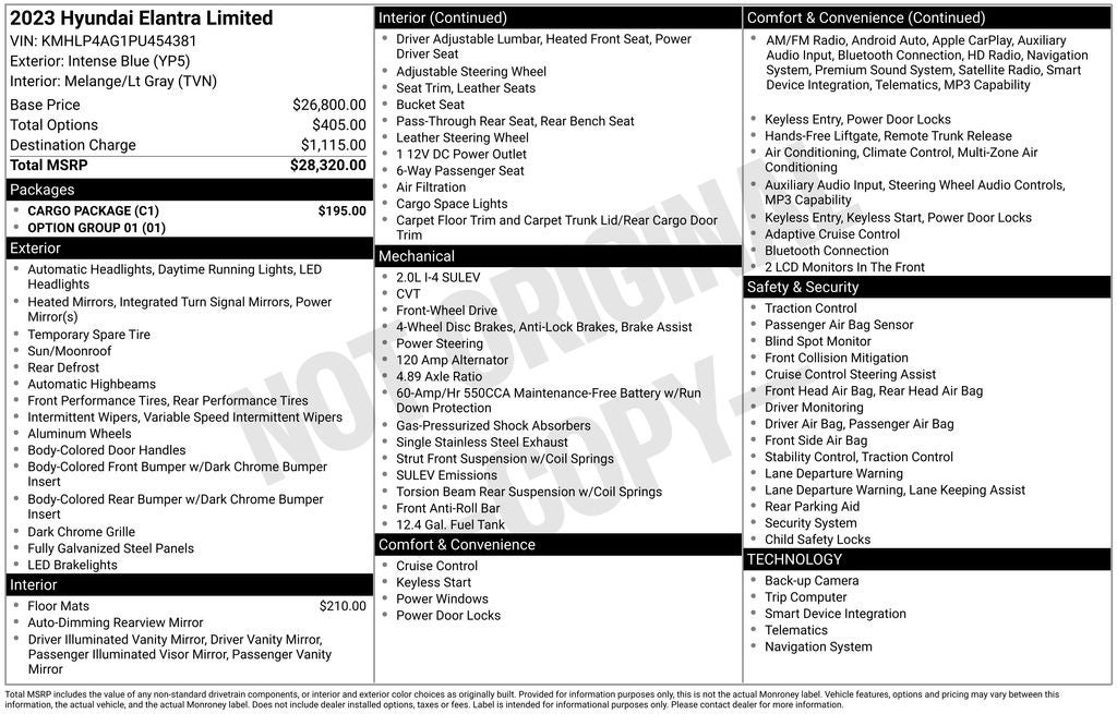 2023 Hyundai ELANTRA Limited
