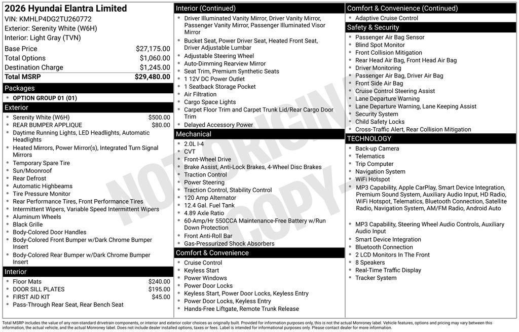 2026 Hyundai ELANTRA Limited