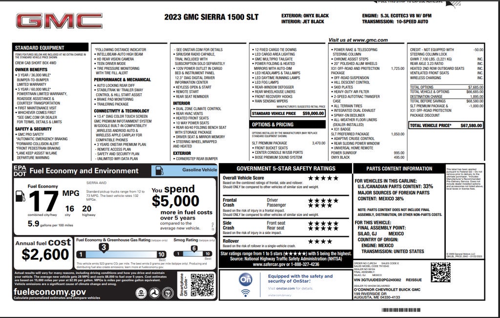 2023 GMC Sierra 1500 SLT