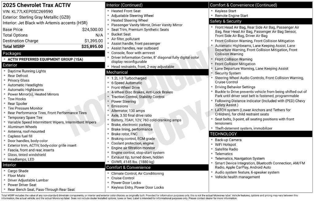 2025 Chevrolet Trax ACTIV