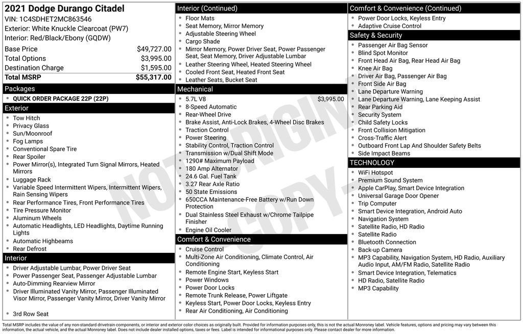 2021 Dodge Durango Base