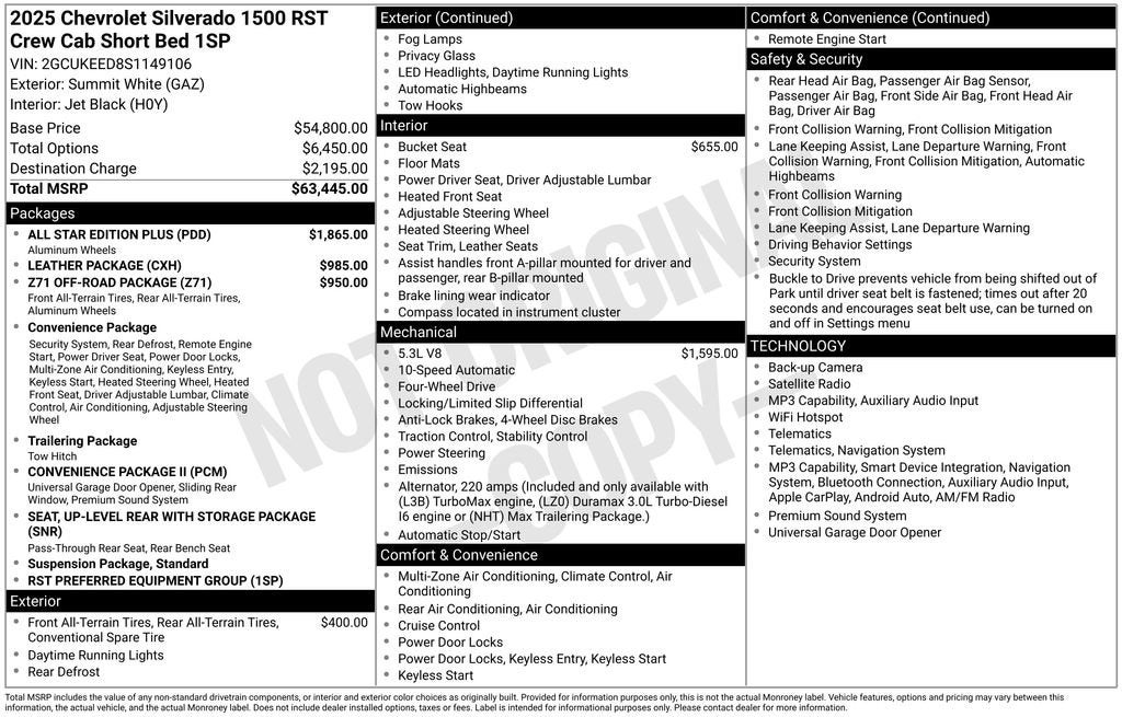 2025 Chevrolet Silverado 1500 RST