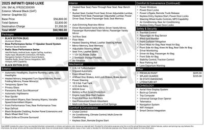 2025 INFINITI QX60 LUXE