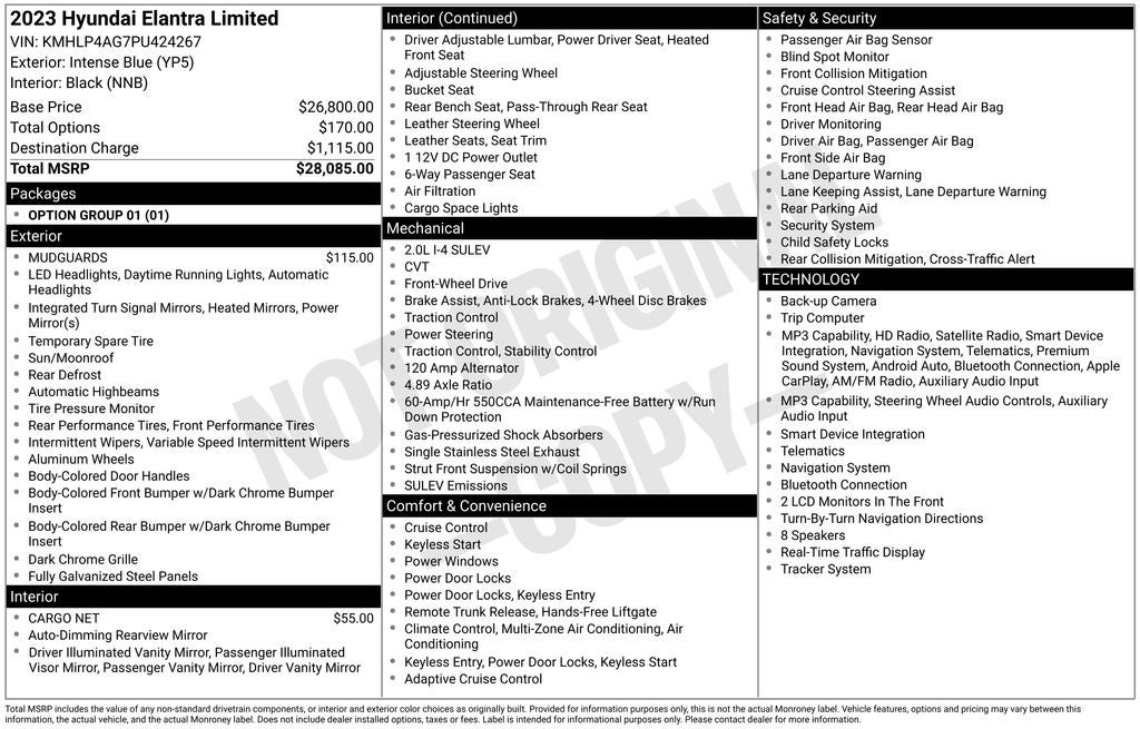 2023 Hyundai ELANTRA Limited