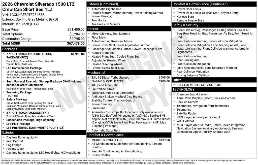 2026 Chevrolet Silverado 1500 LTZ