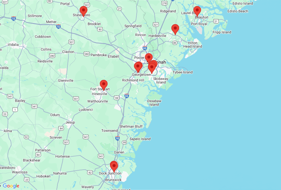 Map of Vaden Hyundai of Statesboro in Statesboro GA